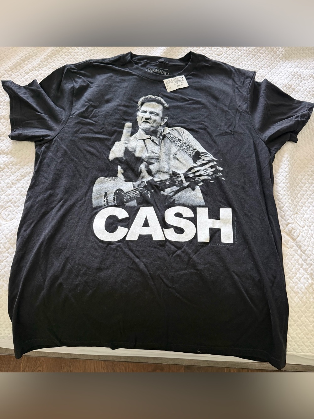 Marshall Black Graphic 'CASH' Short Sleeve Tee